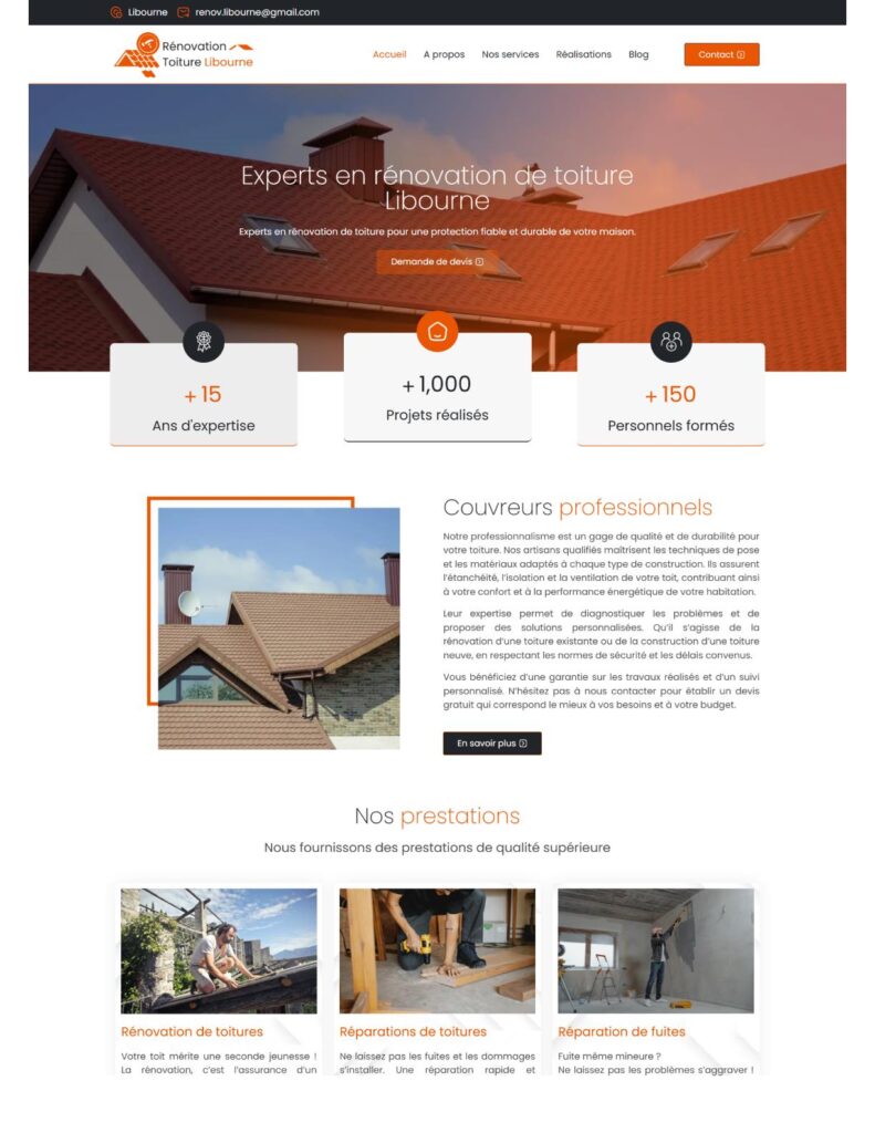 portfolio toiture Libourne