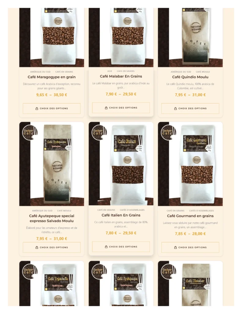 site web couleur café 24