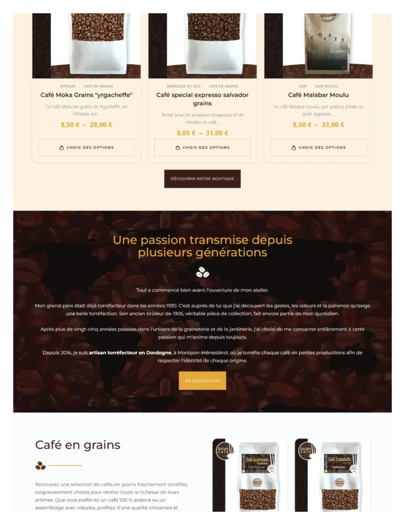 site web couleur café 24