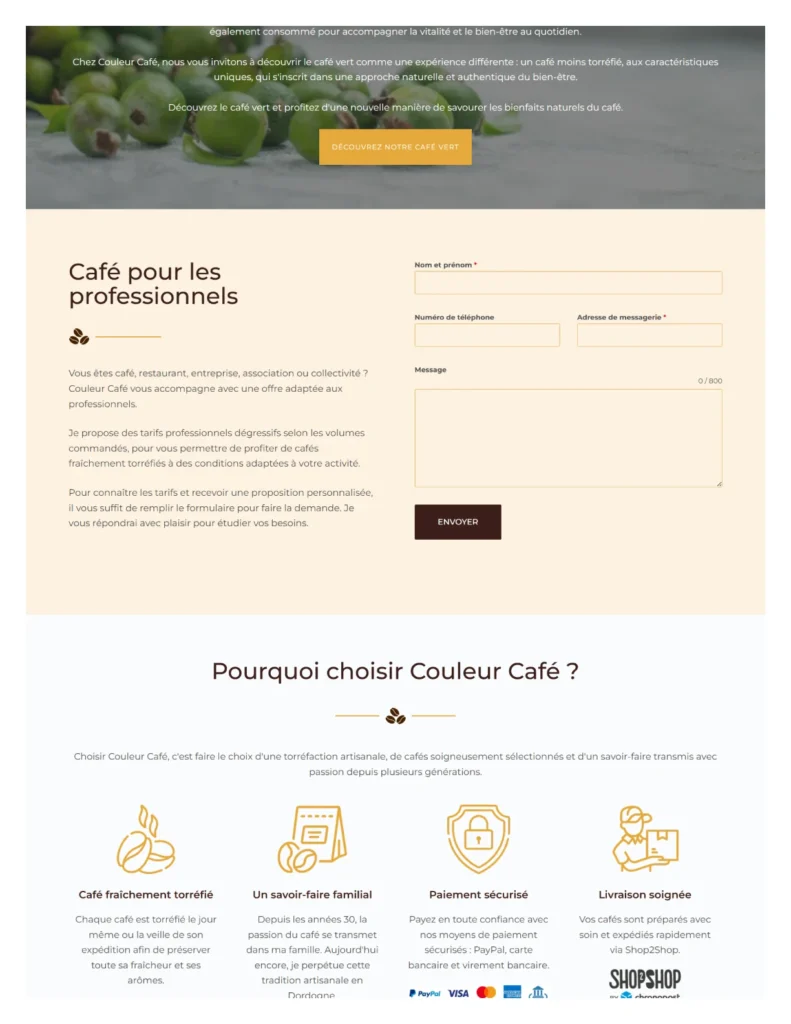 site web couleur café 24